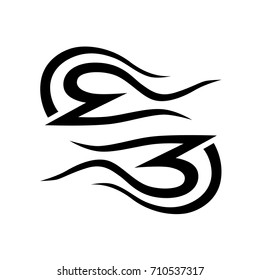 Tattoo tribal vector design. Simple logo. Individual designer isolated element for decorating the body of women, men and girls arm, leg and other body parts. Abstract illustration.
