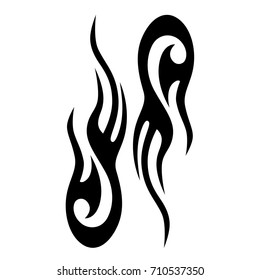 Tattoo tribal vector design. Simple logo. Individual designer isolated element for decorating the body of women, men and girls arm, leg and other body parts. Abstract illustration.