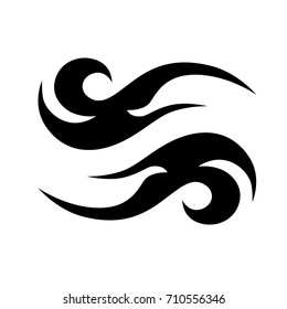 Tattoo tribal vector design. Simple logo. Individual designer isolated element for decorating the body of women, men and girls arm, leg and other body parts. Abstract illustration.