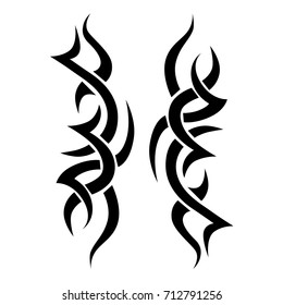 Tattoo tribal vector design. Simple logo. Individual designer isolated element for decorating the body of women, men and girls arm, leg and other body parts. Abstract illustration.