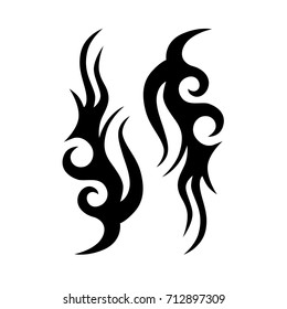 Tattoo tribal vector design. Simple logo. Individual designer isolated element for decorating the body of women, men and girls arm, leg and other body parts. Abstract illustration.