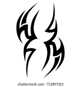 Tattoo tribal vector design. Simple logo. Individual designer isolated element for decorating the body of women, men and girls arm, leg and other body parts. Abstract illustration.
