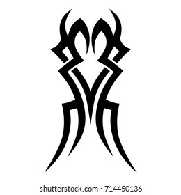 Tattoo tribal vector design. Simple logo. Individual designer isolated element for decorating the body of women, men and girls arm, leg and other body parts. Abstract illustration.