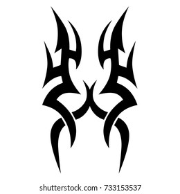 Tattoo tribal vector design. Simple logo. Individual designer isolated element for decorating the body of women, men and girls arm, leg and other body parts. Abstract illustration.