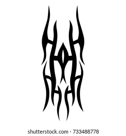 Tattoo tribal vector design. Simple logo. Individual designer isolated element for decorating the body of women, men and girls arm, leg and other body parts. Abstract illustration.
