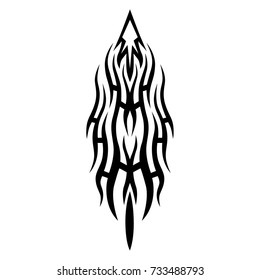 Tattoo tribal vector design. Simple logo. Individual designer isolated element for decorating the body of women, men and girls arm, leg and other body parts. Abstract illustration.