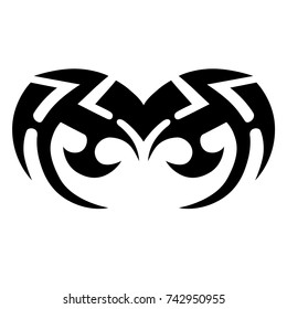 Tattoo tribal vector design. Simple logo. Individual designer isolated element for decorating the body of women, men and girls arm, leg and other body parts. Abstract illustration.