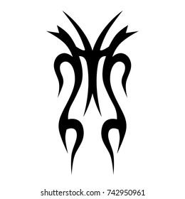 Tattoo tribal vector design. Simple logo. Individual designer isolated element for decorating the body of women, men and girls arm, leg and other body parts. Abstract illustration.