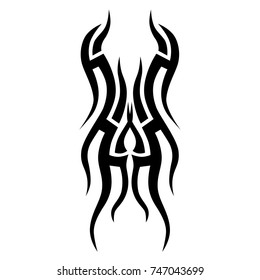 Tattoo tribal vector design. Simple logo. Individual designer isolated element for decorating the body of women, men and girls arm, leg and other body parts. Abstract illustration.