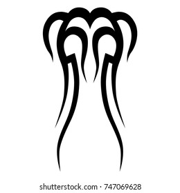 Tattoo tribal vector design. Simple logo. Individual designer isolated element for decorating the body of women, men and girls arm, leg and other body parts. Abstract illustration.