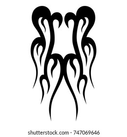 Tattoo tribal vector design. Simple logo. Individual designer isolated element for decorating the body of women, men and girls arm, leg and other body parts. Abstract illustration.