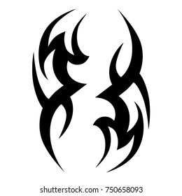Tattoo tribal vector design. Simple logo. Individual designer isolated element for decorating the body of women, men and girls arm, leg and other body parts. Abstract illustration.
