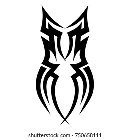 Tattoo tribal vector design. Simple logo. Individual designer isolated element for decorating the body of women, men and girls arm, leg and other body parts. Abstract illustration.
