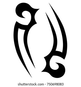 Tattoo tribal vector design. Simple logo. Individual designer isolated element for decorating the body of women, men and girls arm, leg and other body parts. Abstract illustration.
