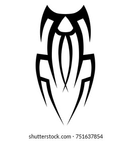 Tattoo tribal vector design. Simple logo. Individual designer isolated element for decorating the body of women, men and girls arm, leg and other body parts. Abstract illustration.