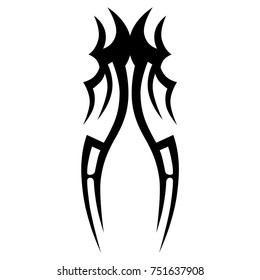 Tattoo tribal vector design. Simple logo. Individual designer isolated element for decorating the body of women, men and girls arm, leg and other body parts. Abstract illustration.