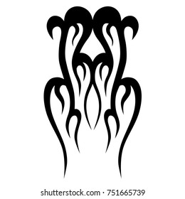 Tattoo tribal vector design. Simple logo. Individual designer isolated element for decorating the body of women, men and girls arms, legs and other body parts. Abstract illustration.