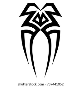 Tattoo tribal vector design. Simple logo. Individual designer isolated element for decorating the body of women, men and girls arms, legs and other body parts. Abstract illustration.