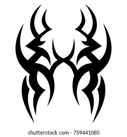 Tattoo tribal vector design. Simple logo. Individual designer isolated element for decorating the body of women, men and girls arms, legs and other body parts. Abstract illustration.