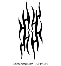 Tattoo tribal vector design. Simple logo. Individual designer isolated element for decorating the body of women, men and girls arms, legs and other body parts. Abstract illustration.