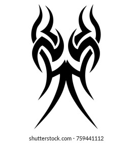 Tattoo tribal vector design. Simple logo. Individual designer isolated element for decorating the body of women, men and girls arms, legs and other body parts. Abstract illustration.