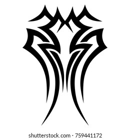 Tattoo tribal vector design. Simple logo. Individual designer isolated element for decorating the body of women, men and girls arms, legs and other body parts. Abstract illustration.