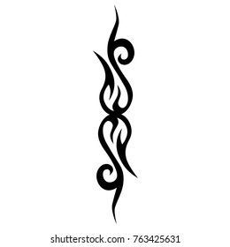 Tattoo tribal vector design. Simple logo. Individual designer isolated element for decorating the body of women, men and girls arms, legs and other body parts. Abstract illustration.