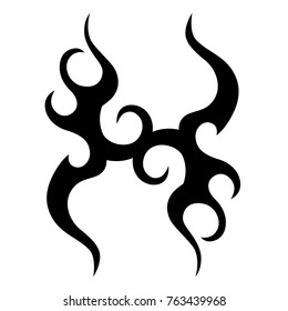 Tattoo tribal vector design. Simple logo. Individual designer isolated element for decorating the body of women, men and girls arms, legs and other body parts. Abstract illustration.