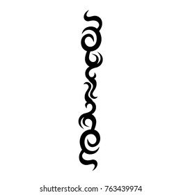 Tattoo tribal vector design. Simple logo. Individual designer isolated element for decorating the body of women, men and girls arms, legs and other body parts. Abstract illustration.