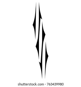 Tattoo tribal vector design. Simple logo. Individual designer isolated element for decorating the body of women, men and girls arms, legs and other body parts. Abstract illustration.