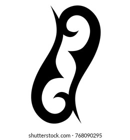 Tattoo tribal vector design. Simple logo. Individual designer isolated element for decorating the body of women, men and girls arms, legs and other body parts. Abstract illustration.