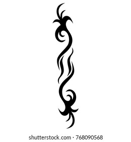 Tattoo tribal vector design. Simple logo. Individual designer isolated element for decorating the body of women, men and girls arms, legs and other body parts. Abstract illustration.
