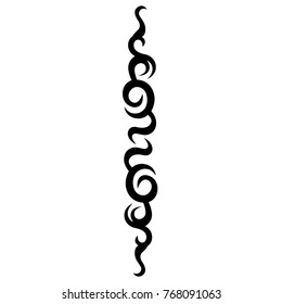 Tattoo tribal vector design. Simple logo. Individual designer isolated element for decorating the body of women, men and girls arms, legs and other body parts. Abstract illustration.