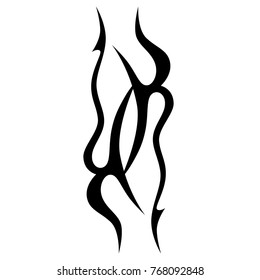 Tattoo tribal vector design. Simple logo. Individual designer isolated element for decorating the body of women, men and girls arms, legs and other body parts. Abstract illustration.