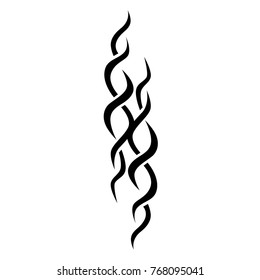 Tattoo tribal vector design. Simple logo. Individual designer isolated element for decorating the body of women, men and girls arms, legs and other body parts. Abstract illustration.