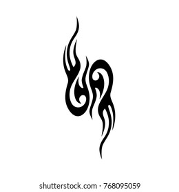 Tattoo tribal vector design. Simple logo. Individual designer isolated element for decorating the body of women, men and girls arms, legs and other body parts. Abstract illustration.