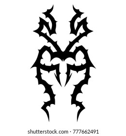 Tattoo tribal vector design. Simple logo. Individual designer isolated element for decorating the body of women, men and girls arm, leg and other body parts. Abstract illustration.