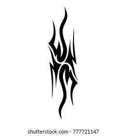 Tattoo tribal vector design. Simple logo. Individual designer isolated element for decorating the body of women, men and girls arm, leg and other body parts. Abstract illustration.