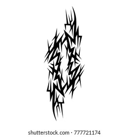 Tattoo tribal vector design. Simple logo. Individual designer isolated element for decorating the body of women, men and girls arm, leg and other body parts. Abstract illustration.