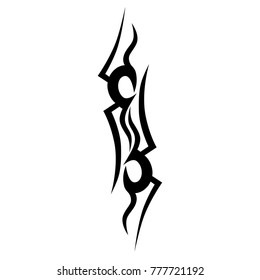Tattoo tribal vector design. Simple logo. Individual designer isolated element for decorating the body of women, men and girls arm, leg and other body parts. Abstract illustration.