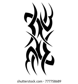 Tattoo tribal vector design. Simple logo. Individual designer isolated element for decorating the body of women, men and girls arm, leg and other body parts. Abstract illustration.