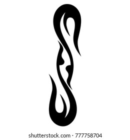 Tattoo tribal vector design. Simple logo. Individual designer isolated element for decorating the body of women, men and girls arm, leg and other body parts. Abstract illustration.