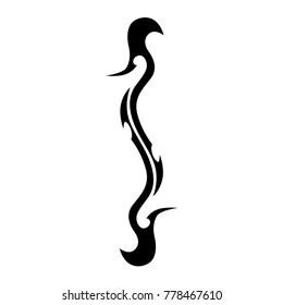 Tattoo tribal vector design. Simple logo. Individual designer isolated element for decorating the body of women, men and girls arm, leg and other body parts. Abstract illustration.