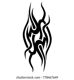 Tattoo tribal vector design. Simple logo. Individual designer isolated element for decorating the body of women, men and girls arm, leg and other body parts. Abstract illustration.