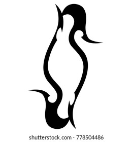 Tattoo tribal vector design. Simple logo. Individual designer isolated element for decorating the body of women, men and girls arm, leg and other body parts. Abstract illustration.