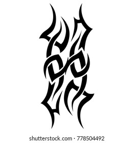 Tattoo tribal vector design. Simple logo. Individual designer isolated element for decorating the body of women, men and girls arm, leg and other body parts. Abstract illustration.