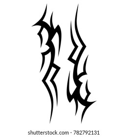 Tattoo tribal vector design. Simple logo. Individual designer isolated element for decorating the body of women, men and girls arm, leg and other body parts. Abstract illustration.