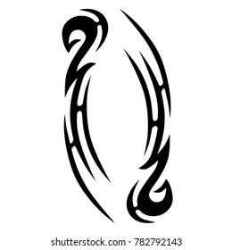 Tattoo tribal vector design. Simple logo. Individual designer isolated element for decorating the body of women, men and girls arm, leg and other body parts. Abstract illustration.