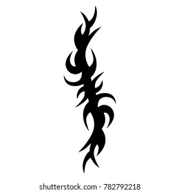Tattoo tribal vector design. Simple logo. Individual designer isolated element for decorating the body of women, men and girls arm, leg and other body parts. Abstract illustration.