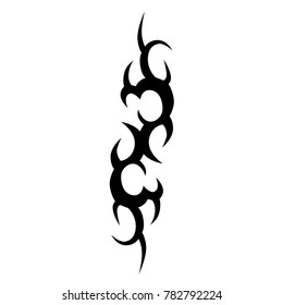 Tattoo tribal vector design. Simple logo. Individual designer isolated element for decorating the body of women, men and girls arm, leg and other body parts. Abstract illustration.